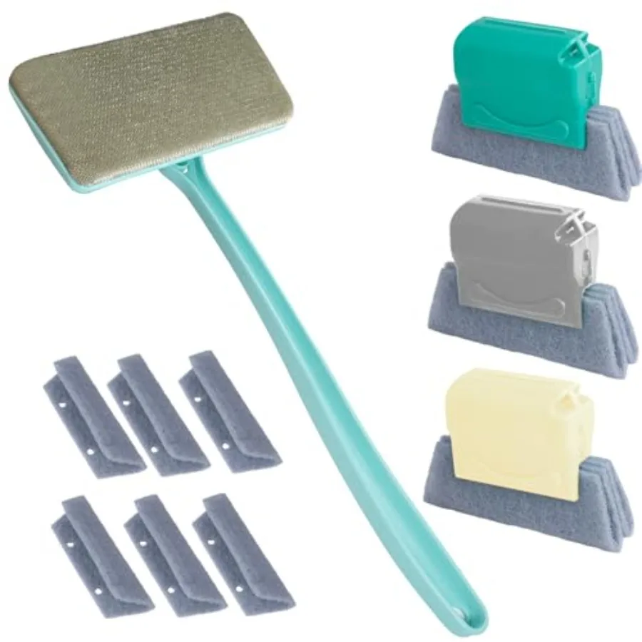 

Window Screen Cleaner and Track Cleaning Kit Mesh Screen Cleaning Brush + 3 Groove Brushes and 6 Replacement Cleaning Cloths 14