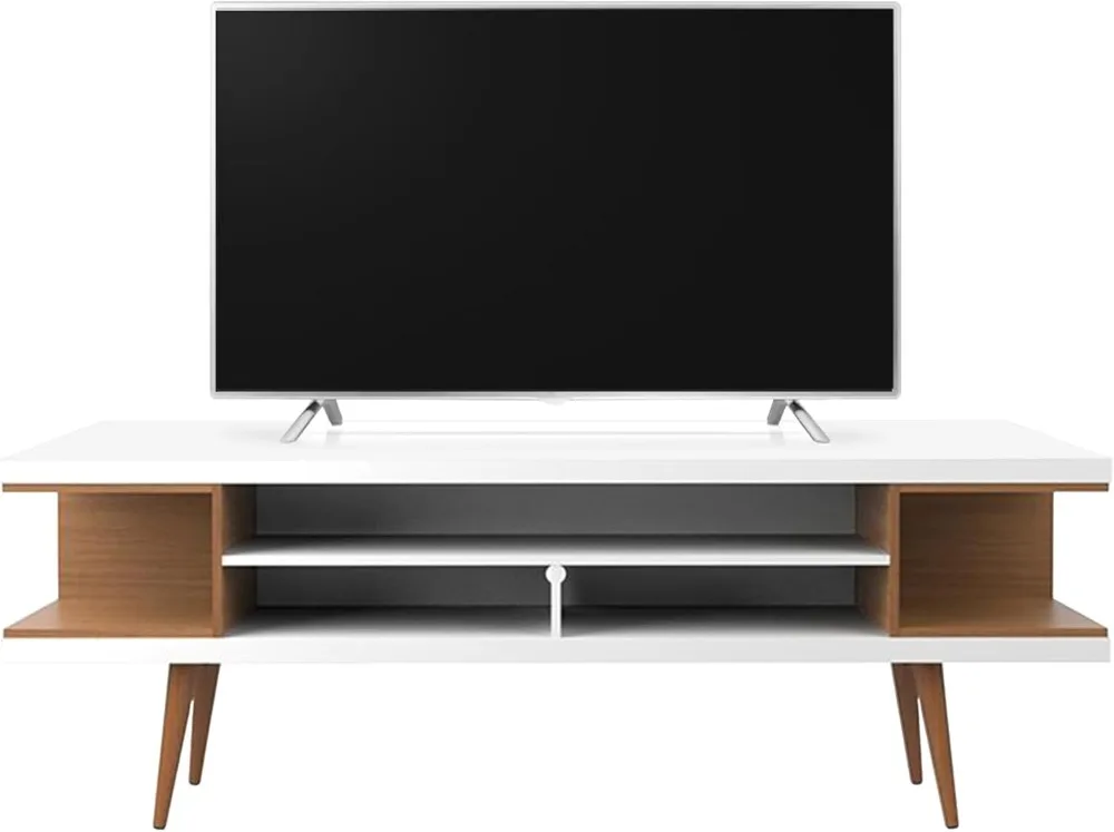

Manhattan Comfort Utopia 70.47" Freestanding Entertainment Center for Living Room, Mid Modern TV Stand with Shelves,