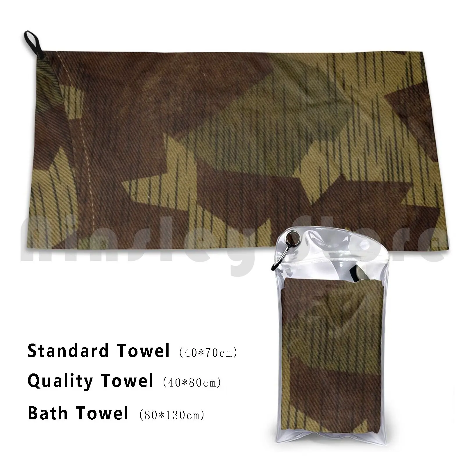 Splittertarn B Luftwaffe Camouflage German Ww2 Custom Towel Bath Towel Splittertarn Luftwaffe Wehrmacht Ww2