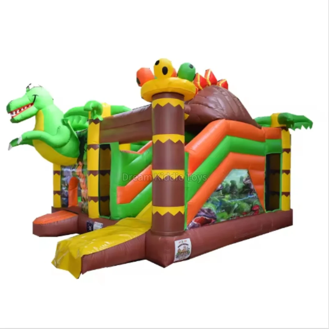 

Hot selling inflatable bouncer Dinosaur themed inflatable castle Children's slide and bouncer combo Bouncy house