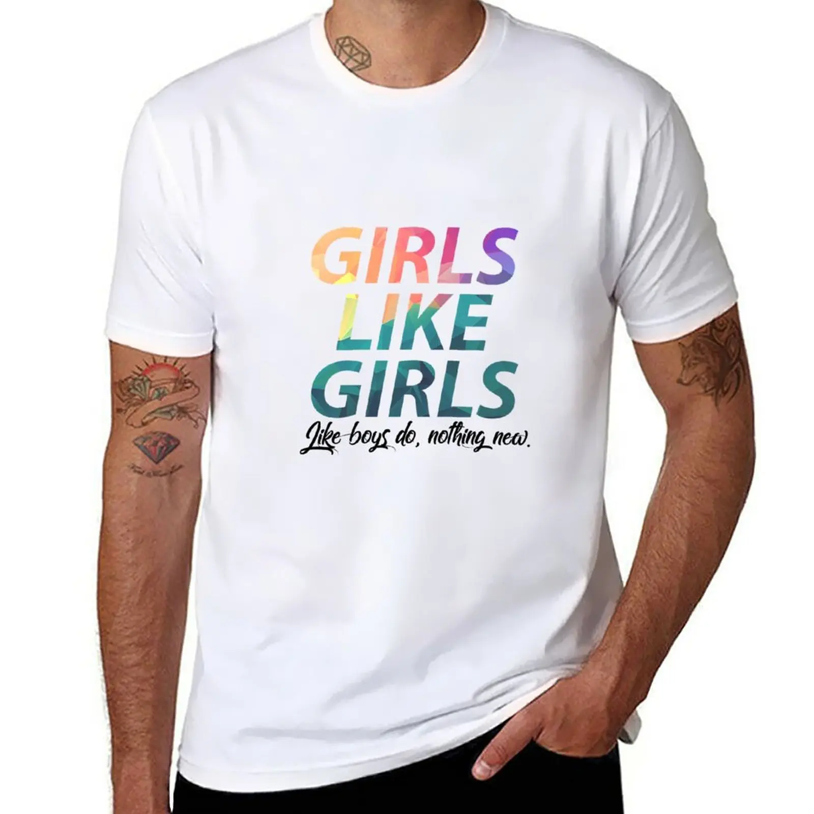 New Girls Like Girls T-Shirt graphic t shirt T-shirts for men cotton
