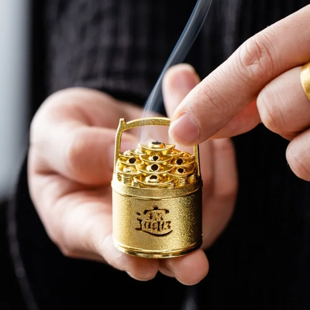 Nouveau brûleur d'encens creux en métal, élégance classique, poêle d'aromathérapie, porte-encens de Style ancien, décoration intérieure de la maison