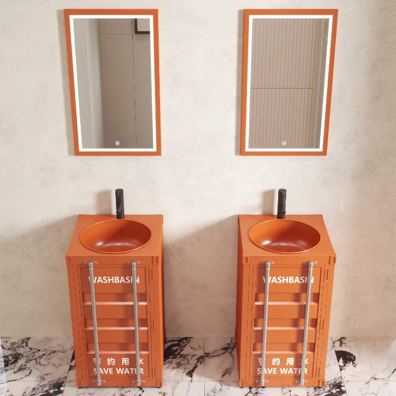 Column Washbasin Container Creative Industrial Wind Customized Washcabinet Integrated Personalized Commercial Small Washbasin