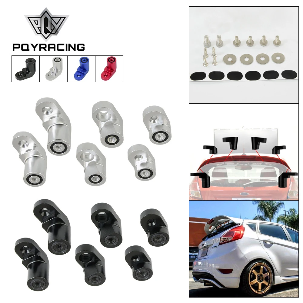 For 14-on Ford Fiesta ST Billet T-6061 Anodized Aluminum Bolt-on Rear Wing Spoiler Hatch Riser Lift Extension PQY-WSR02