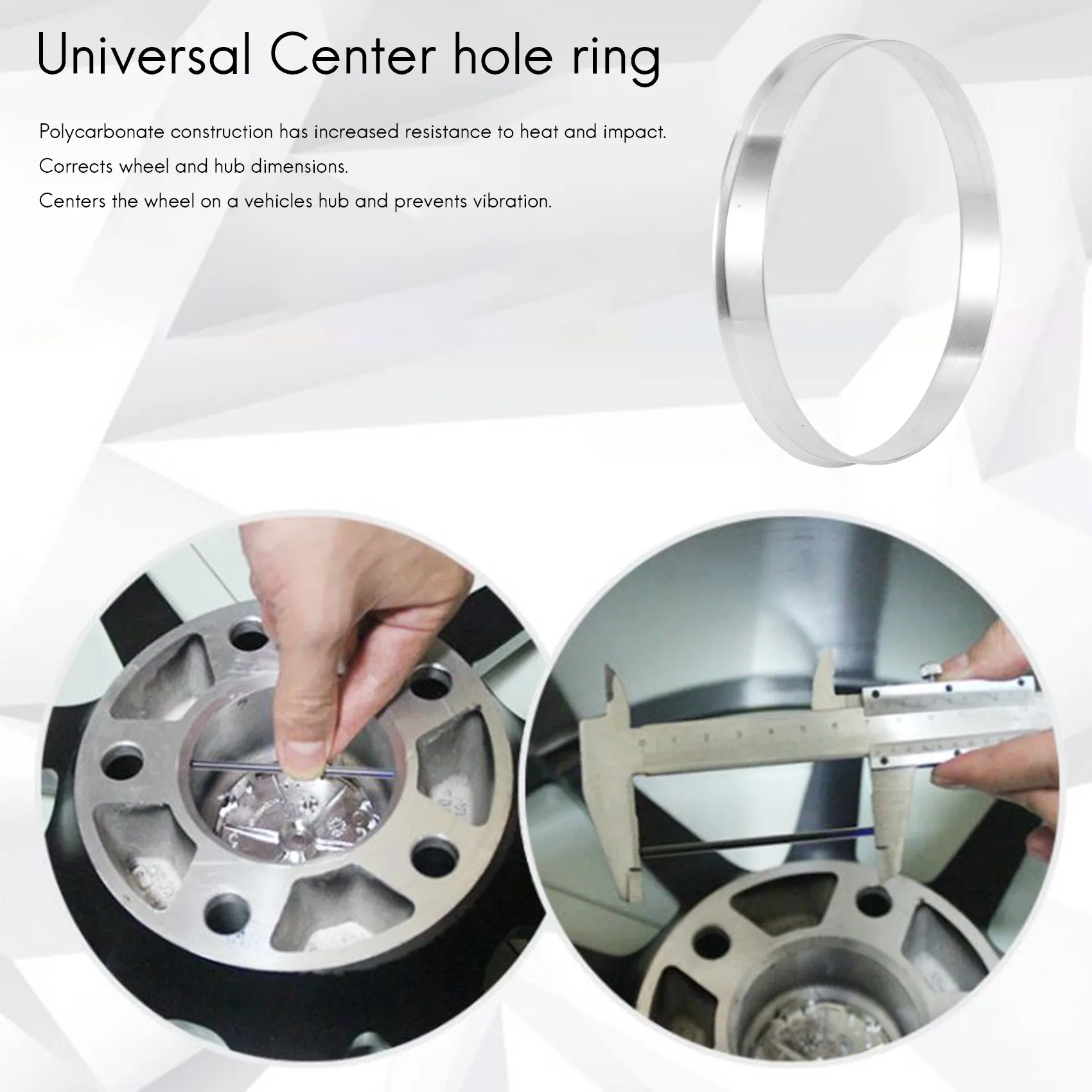 Universal Alumínio Hub Centric Ring, Espaçador de roda Set, 74.1mm, O, D, 72.6mm, I/D, 4 x