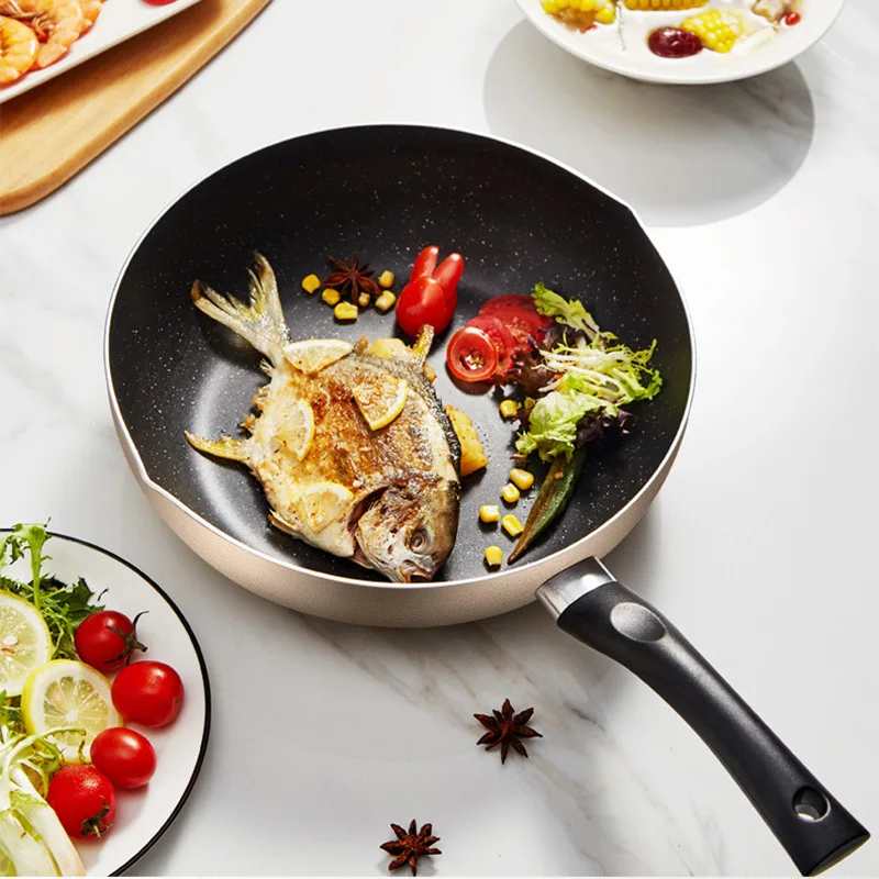 Olla de inducción wok antiadherente, estufa de gas, olla especial, wok doméstico, sartén de color Maifanshi