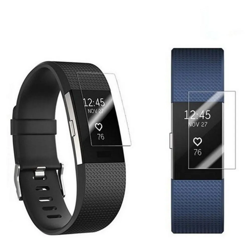 3Pcs Screen Protector for Charge 2 High Definition Tpu Anti-Oil Scratch Resistant Smartband Screen Film Full Cover Clear