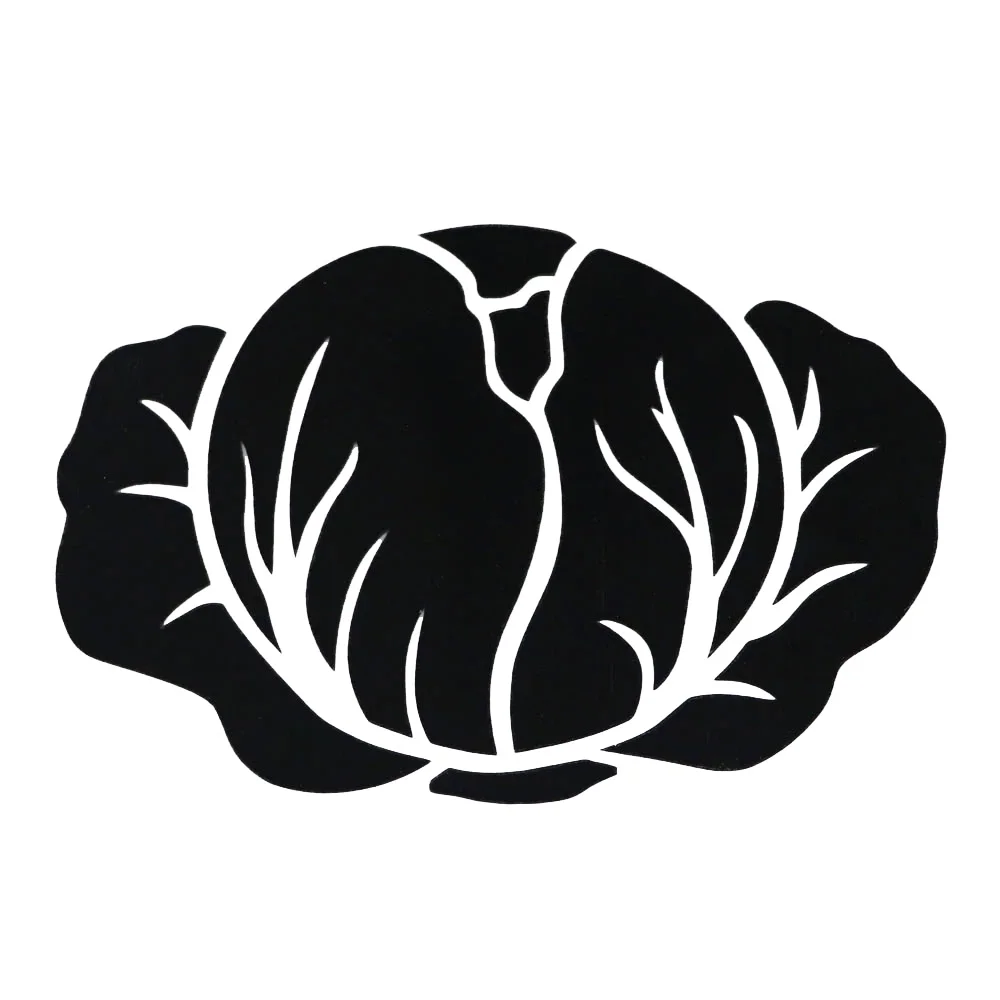

14.2CM×9.3CM White Cabbage Silhouette Car Sticker Vinyl Decal