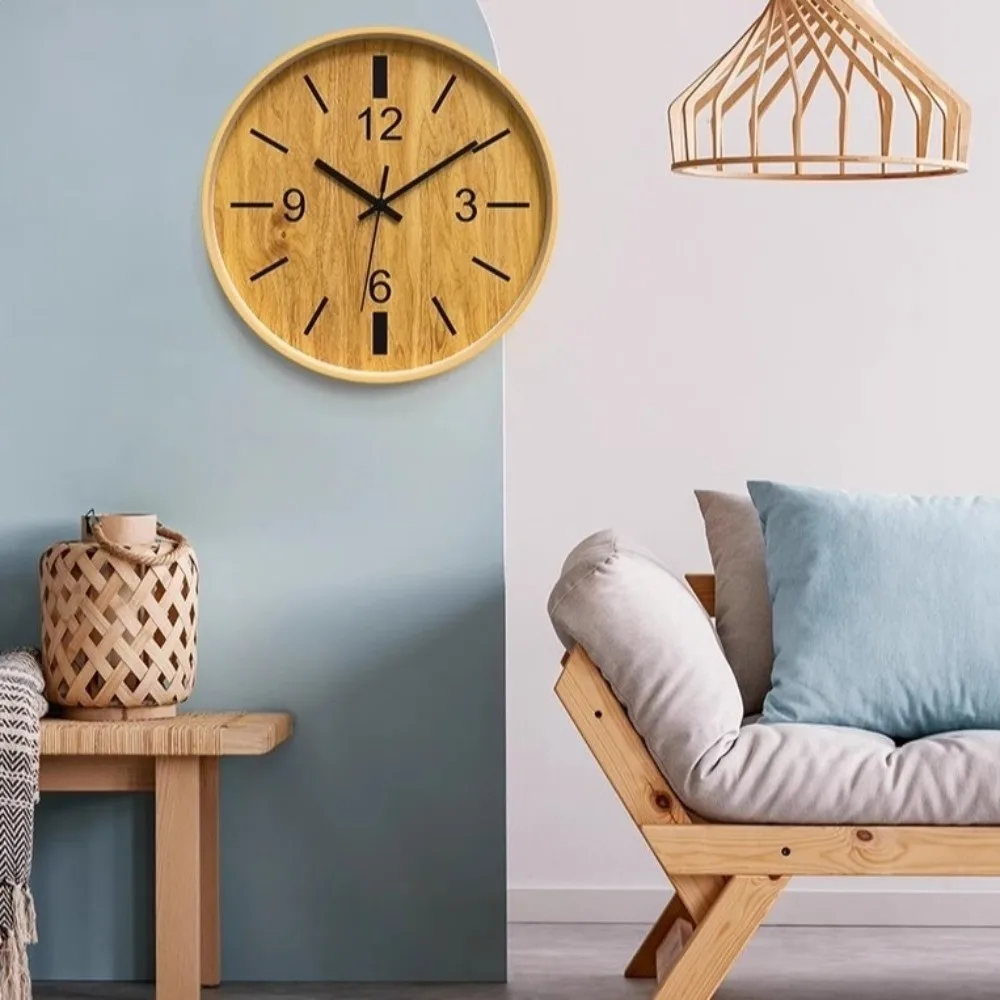 

Easy Read 12 Inch Numeral Wall Clock Non Ticking Colorful Quartz Clock Plastic Silent Electronic Clock Bedroom Decor