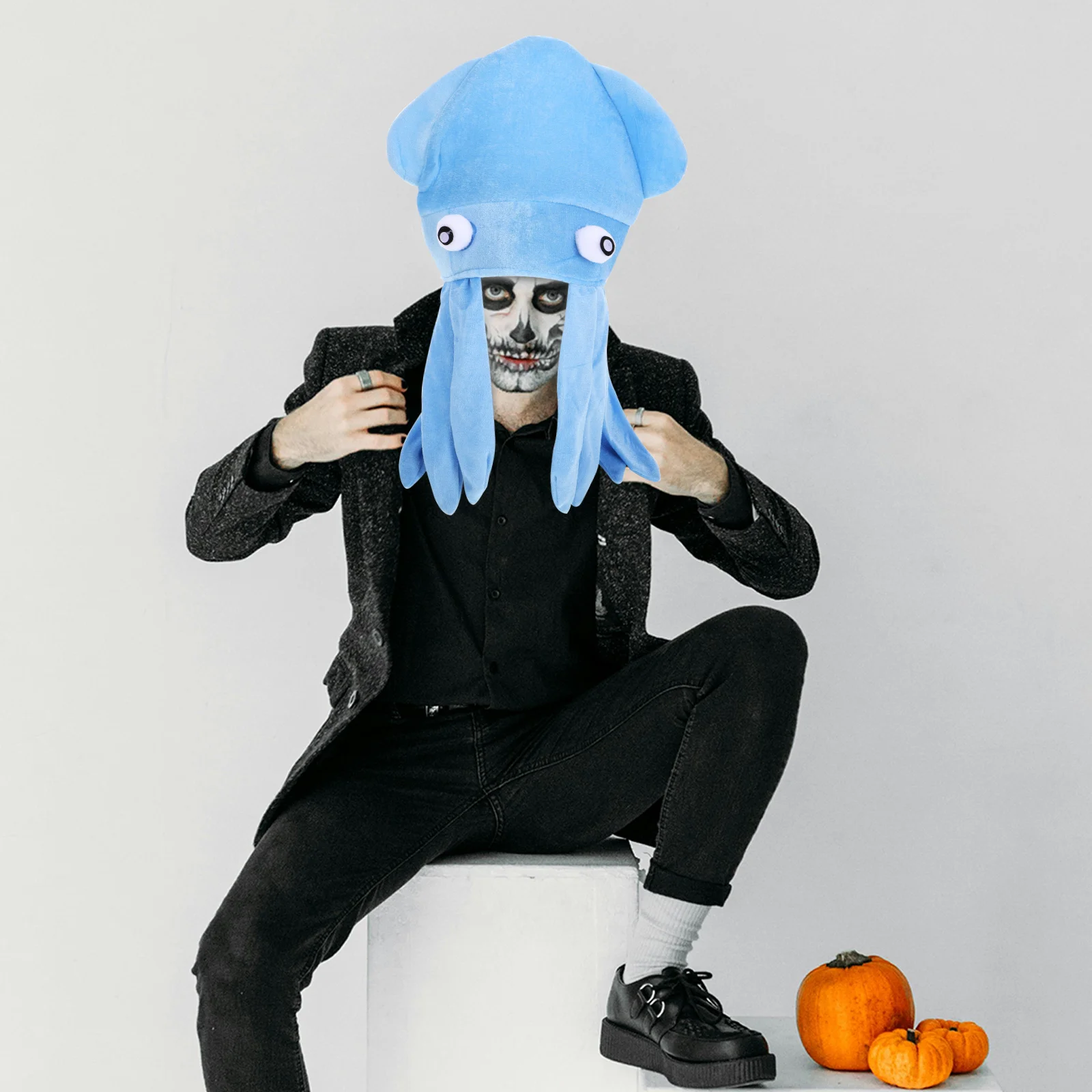 Chapeau de poulpe en flanelle, bandeau, coiffure de poulpe, casquette décorative, accessoires Photo, Costume de poulpe, accessoires de Cosplay pour enfants, 1 pièce