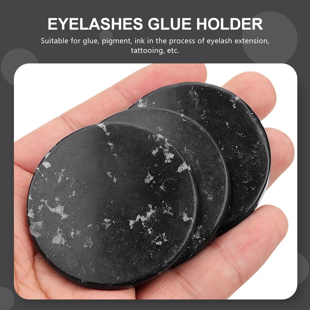6 pezzi tampone per estensione ciglia colla per ciglia in giada guarnizione per innesto ciglia pallet supporto per colla per ciglia strumento per trucco strumento di bellezza