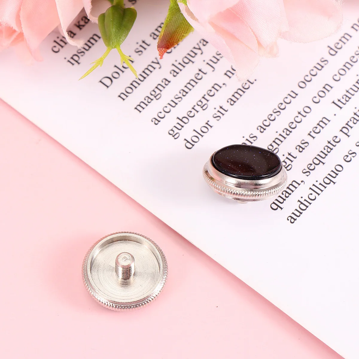 

3Pcs Long Lasting Copper Trumpet Buckle Snap Musical Instrument Accessory Great Gift for Players Blue Sand Stone