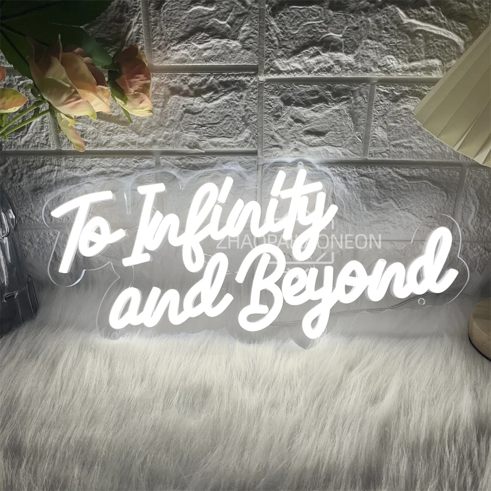 To intinity and beyond Neon Led Signs Wedding Party Room Wall Decor Bedroom Bar Club Decoration Neon LED Signs