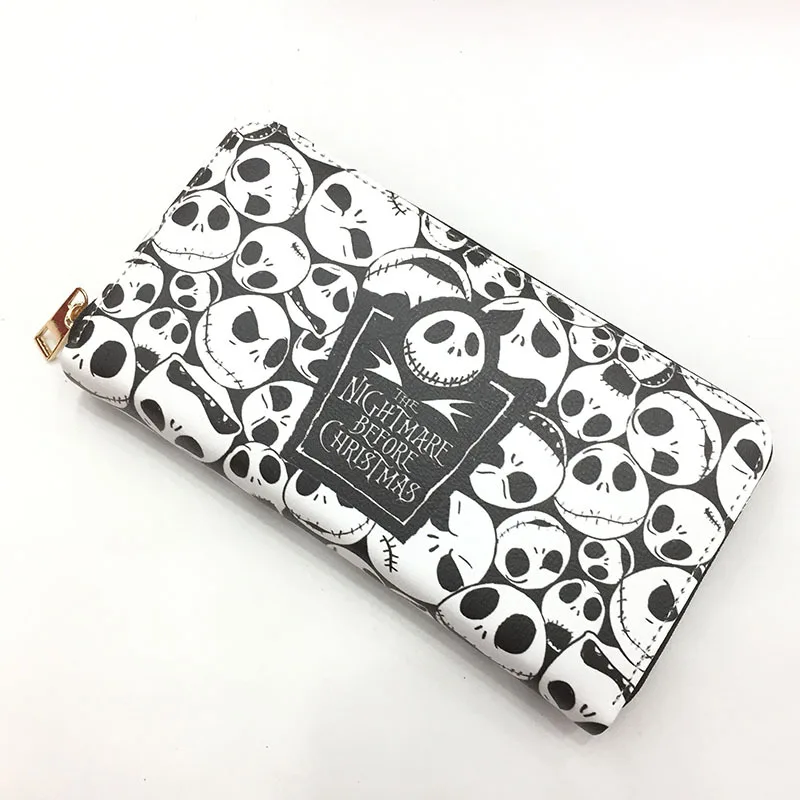 Disney The Nightmare Before Christmas Wallet Anime PU Long Coin Purse Jack Skellington Cosplay Card Holder ID Holder Phone Bag