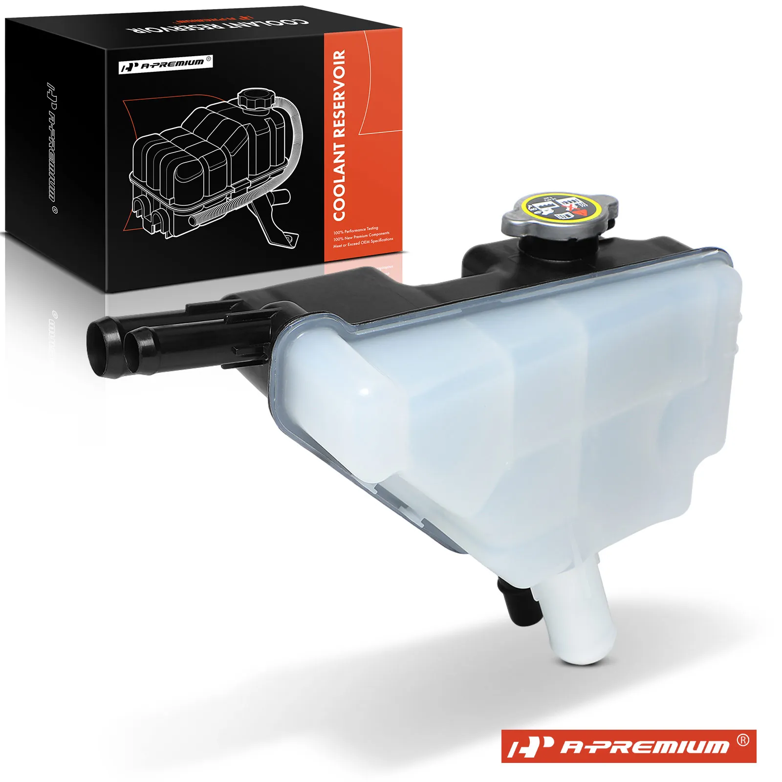 A-Premium Engine Coolant Reservoir with Cap for Ford F-650 F-750 21-25 F-250 Super Duty F-350 Super Duty F-450 Super Duty 11-16