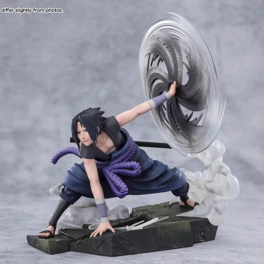 Bandai Original Figuarts ZERO NARUTO Sasuke Uchiha Light Dark of The Mangekyo Sharingan Action Figures Model Desktop Decoration