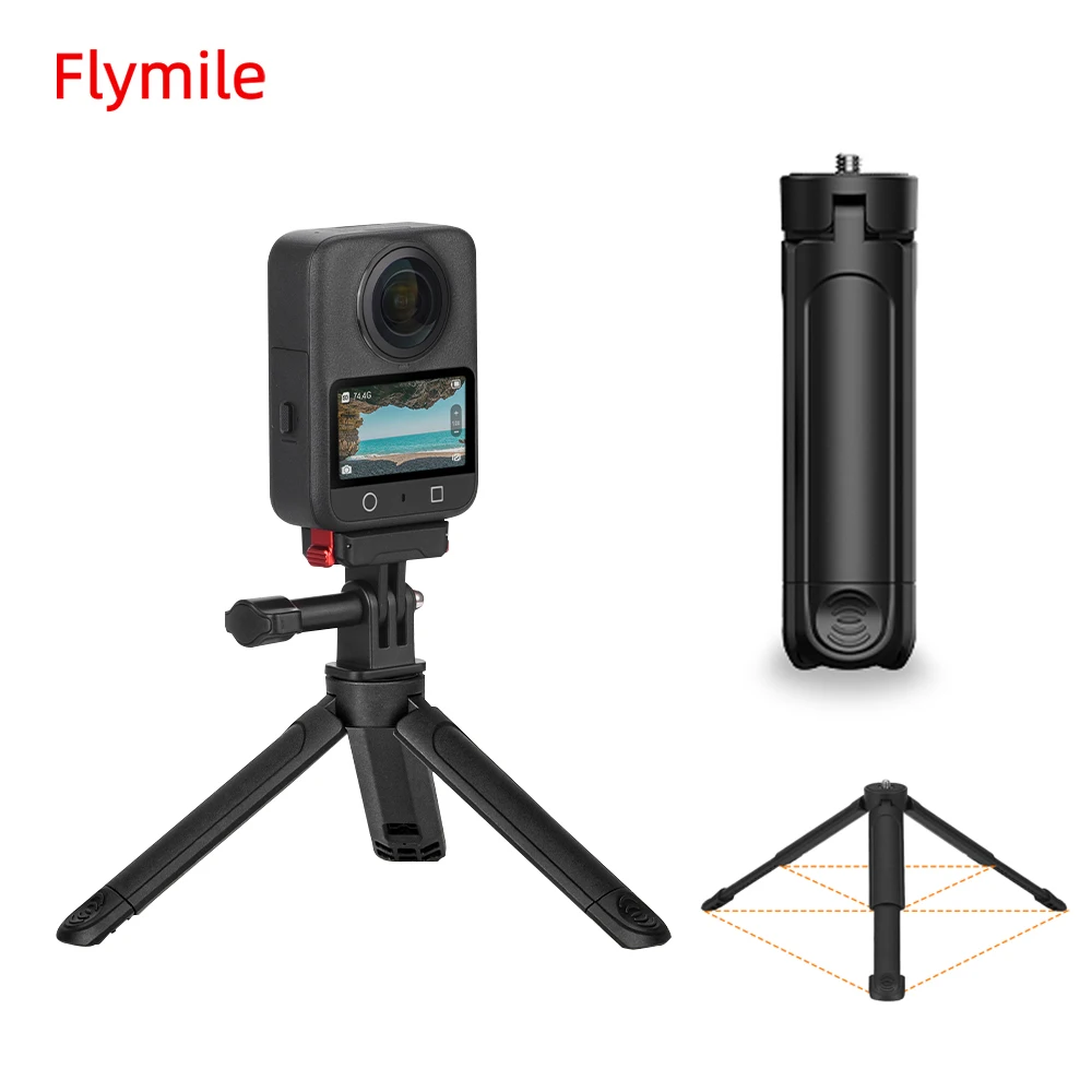 

Flymile Extendable Mini Tripod Portable Vlgo Handle Grip Selfie Stand for DJI OSMO 360 Accessories Desktop Webcam Travel Tripod
