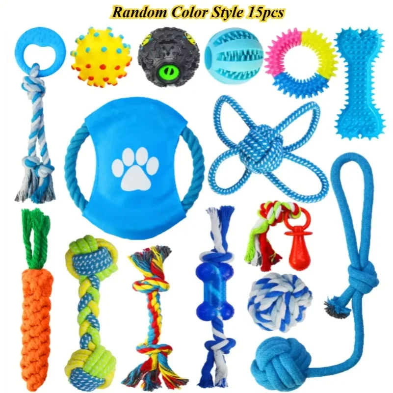 15PCS Dog Toys for Aggressive - đánh giá và giá Dog Rope Toy Aggressive Chewers