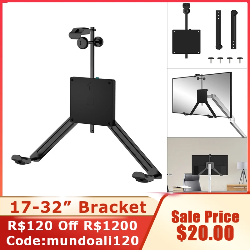 17-32 Inch Desktop LED LCD Monitor Holder Arm Extension Adapter Fixing Fixed Bracket Display Bracket Loading 12KG 26.46LB