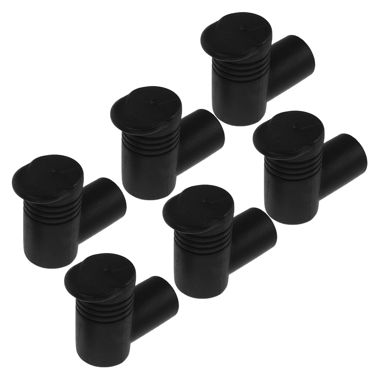 

6pcs Clothes Accessories Black Plastic Tube Connectors 2.99 X 2.63 In Right Angle Drying Rack Joints Floor Standing Rail