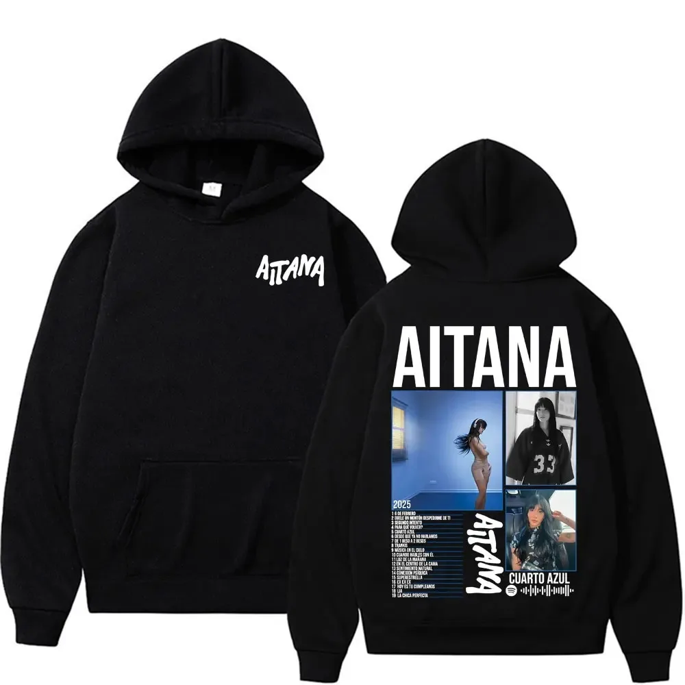 Singer Aitana Cuarto Azul Tour sudaderas con capucha gráficas de gran tamaño producto caliente sudadera deportes gráfico de alta gama de lujo Unisex transpirable