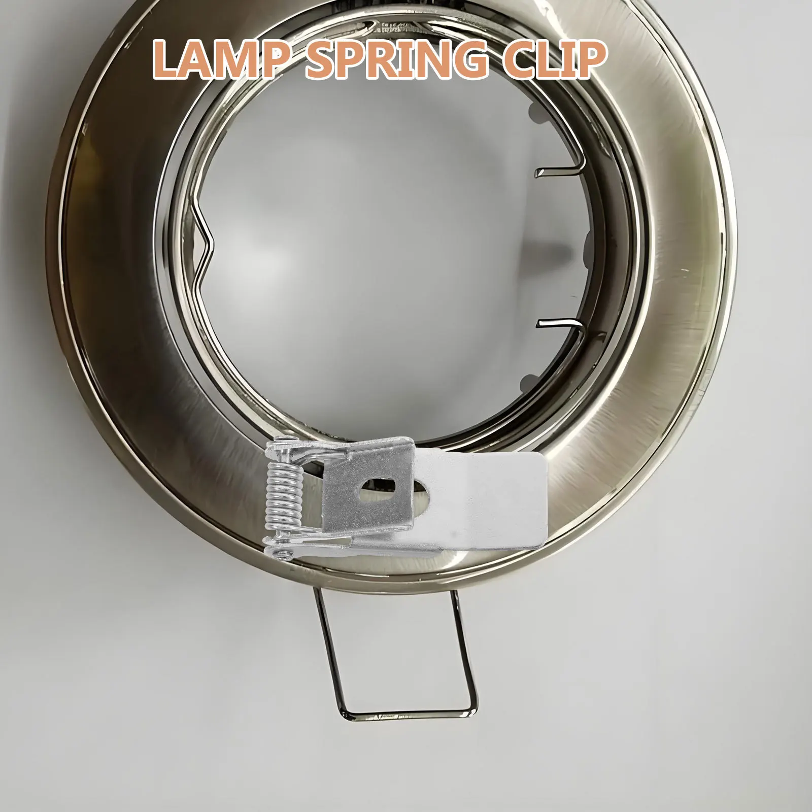 Braçadeiras de mola para downlight, clipes de metal duráveis, substituição de luminária embutida, clipes de mola resistentes para teto com 10 peças