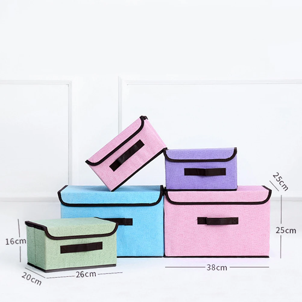 

Collapsible Storage Bins Clothes Foldable Container Non Woven Fabric Sturdy Stackable Clothes Accessories