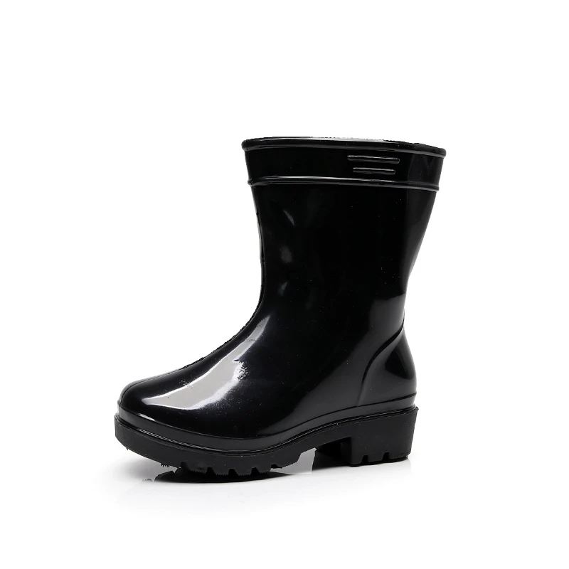 New Children Boys Girls Fashion PVC Rain Boots Waterproof Non-slip Rainboots Child Mid-calf Water Shoes Wellies Boots