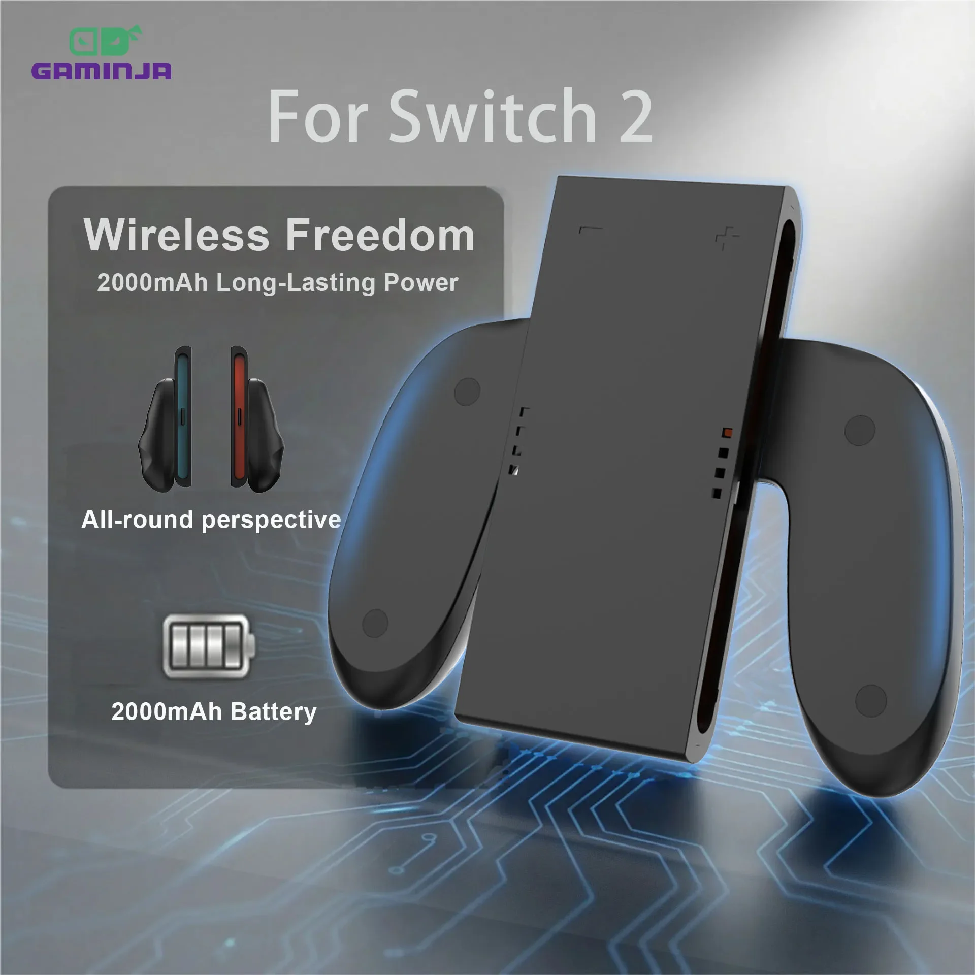 

Мини-кронштейн для зарядки для переключателя, 2 ручки, игровой контроллер, магнитное соединение, держатель для зарядки, аккумулятор 2000 мАч