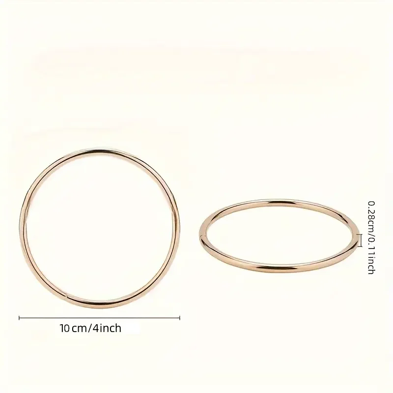 2pcs O-ring Bag Handle Metal Strap Replacement Handbag Luggage DIY Fashion Bag Hardware Accessories Purse Sewing Frame