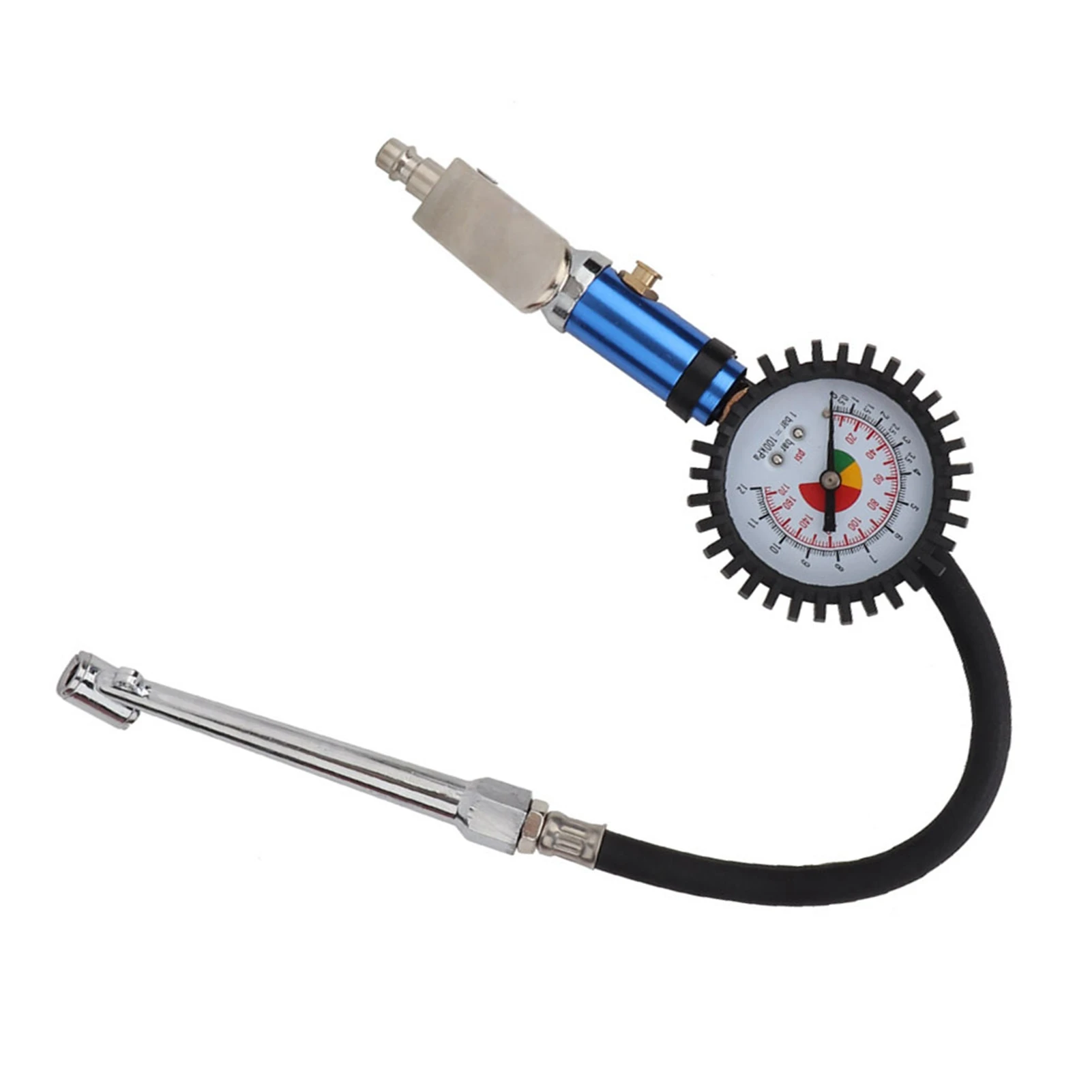 Inflatorpistole, Reifenfüller, Manometer, Pumppistole 12, selbstspannender Reifenfüller mit Luftdruckmesser und schnellem Luftanschluss – Detail 9