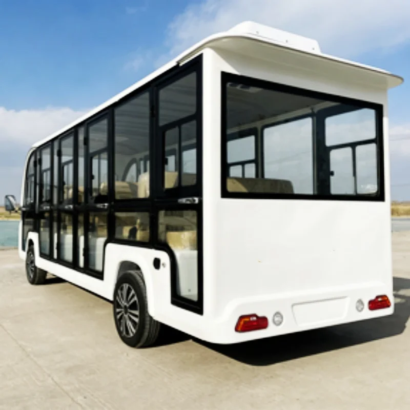 

Электрический туристический автобус для курортных отелей с закрытым салоном, кондиционером и дверями, оптовая цена
