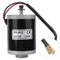 Portable Electric Brushed Motor MY6812 12V 120W High Speed Small Brush Motor with Belt Pulley Electric Scooter E Bike Accessory