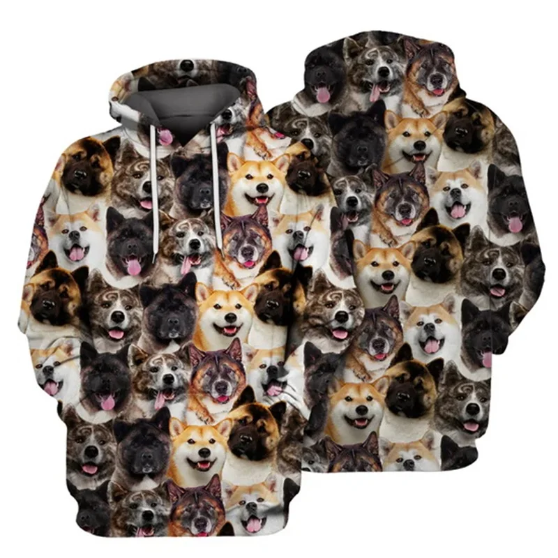 3D Full Print Cute Animal Dog Graphic Hoodies For Men Women New In Casual Pullover Sweatshirt Coat Mens Large Size Tracksuit