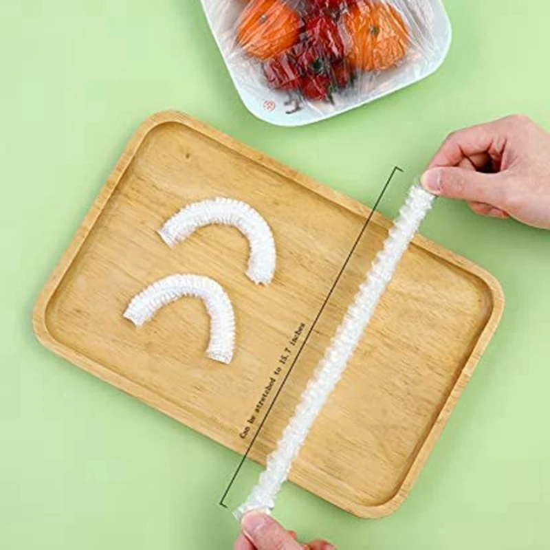 Tapas de plástico para envolver cuencos, elásticas, para alimentos, 100 unidades