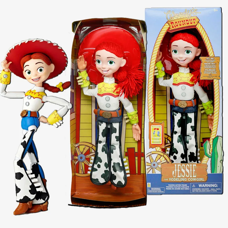 

ToyStory Jessie Talking Dolls with Hats Cartoon Character Collection Kids Toys Birthday Gift