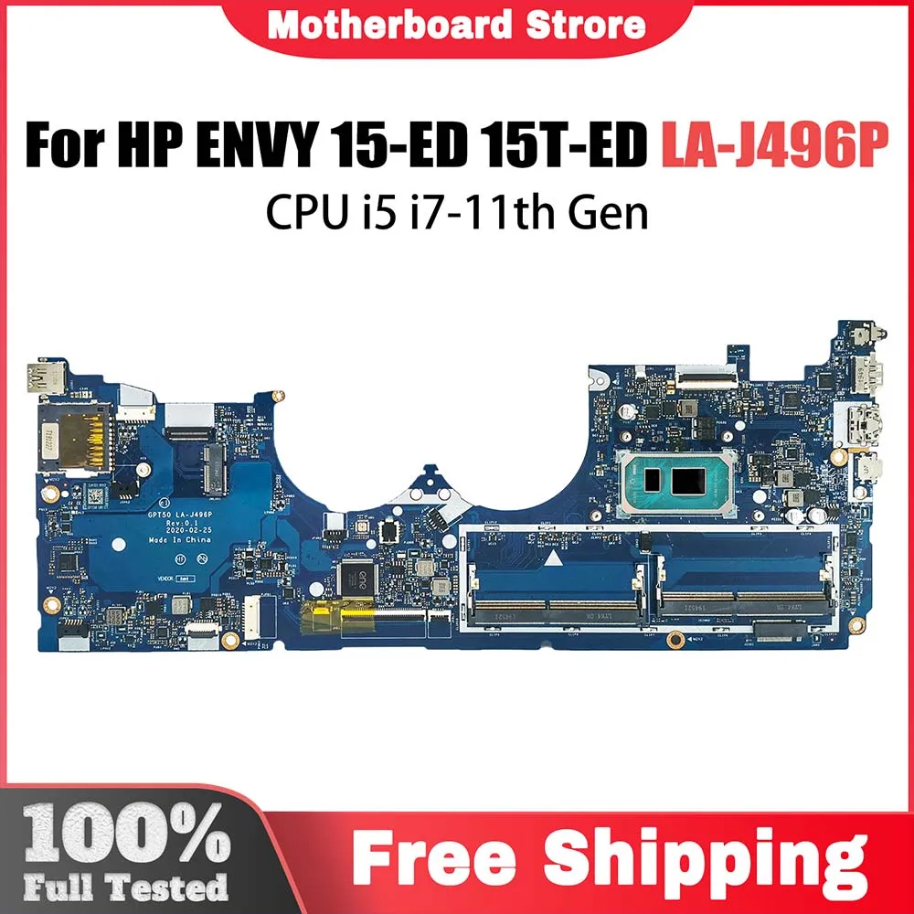 Laptop Mainboard For HP ENVY 15-ED 15T-ED LA-J496P M20703-501 M20700-601 M20704-601 Motherboard i5-1135G7 i7-1165G7 CPU