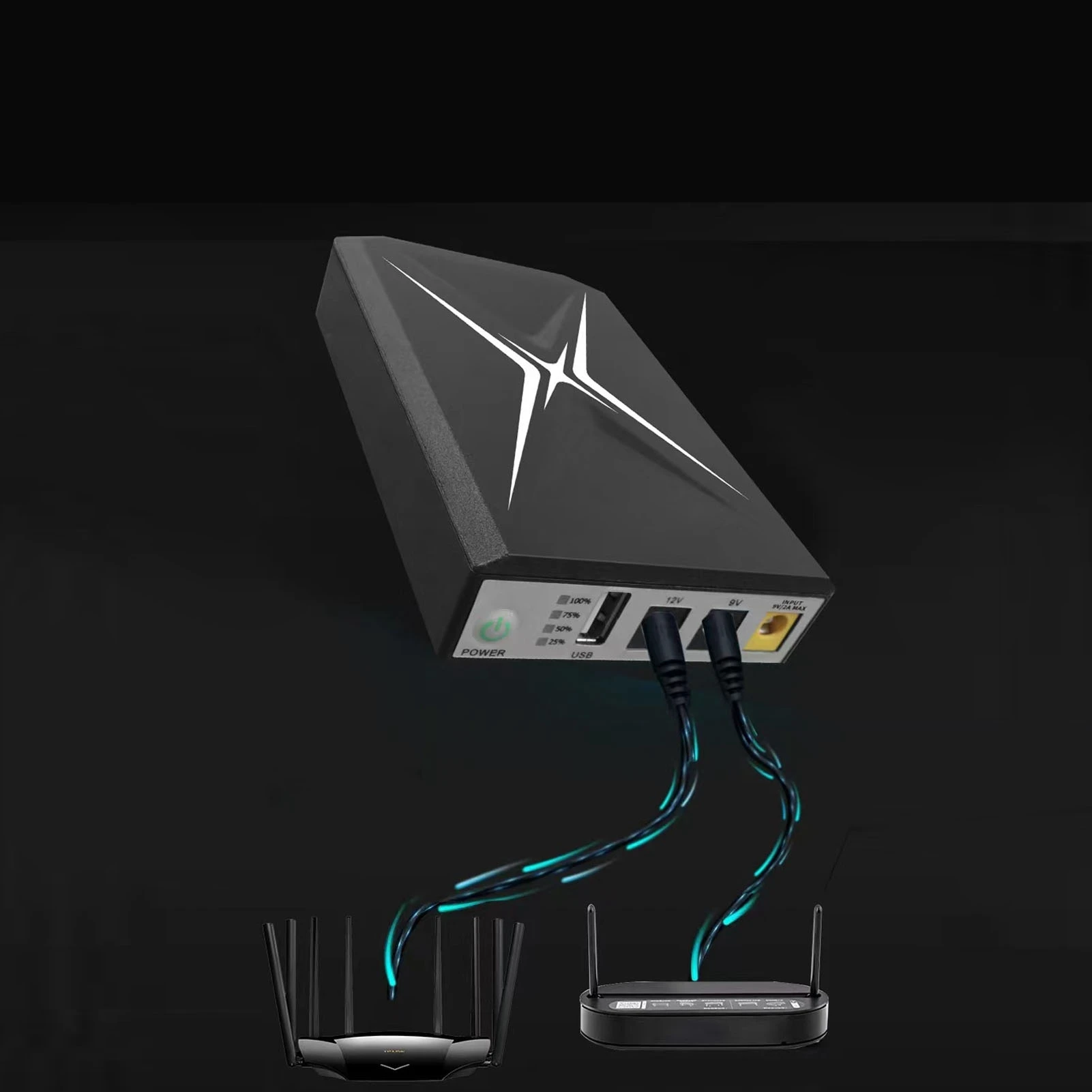 كاميرا UPS 10400mAh UPS بطارية UPS صغيرة احتياطية 10400mAh مصدر طاقة غير منقطع لكاميرا الأمن راوتر WiFi UPS صغير #5