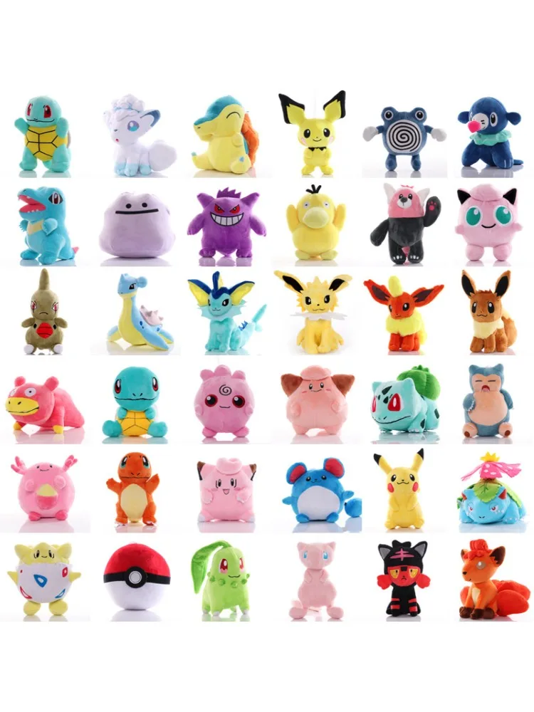 Gorące pluszaki Pokemon Pikachu Pichu Charmander Bulbasaur Squirtle Psyduck Eevee, miękkie, wypchane zwierzątka, zabawki pluszowe, mała lalka! — 2