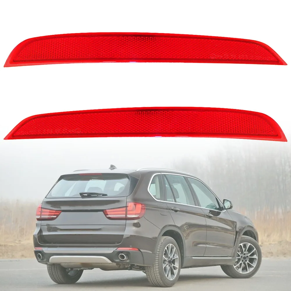 For BMW X5 F15 2014-2018 Rear Bumper Reflector Fog Light Fog Lamp Garnish Trim Reflective Lens OEM:63147290091 63147290092