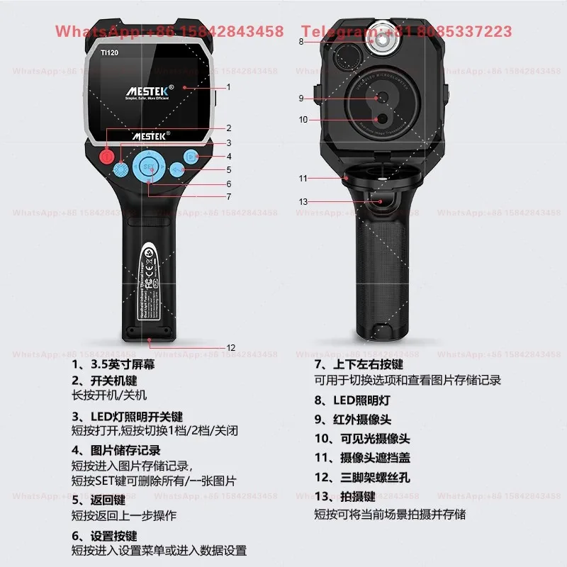 Ti120 Infrared Thermal Imager,USB Export Thermometer for Industrial Use & Underfloor Heating Leak Check