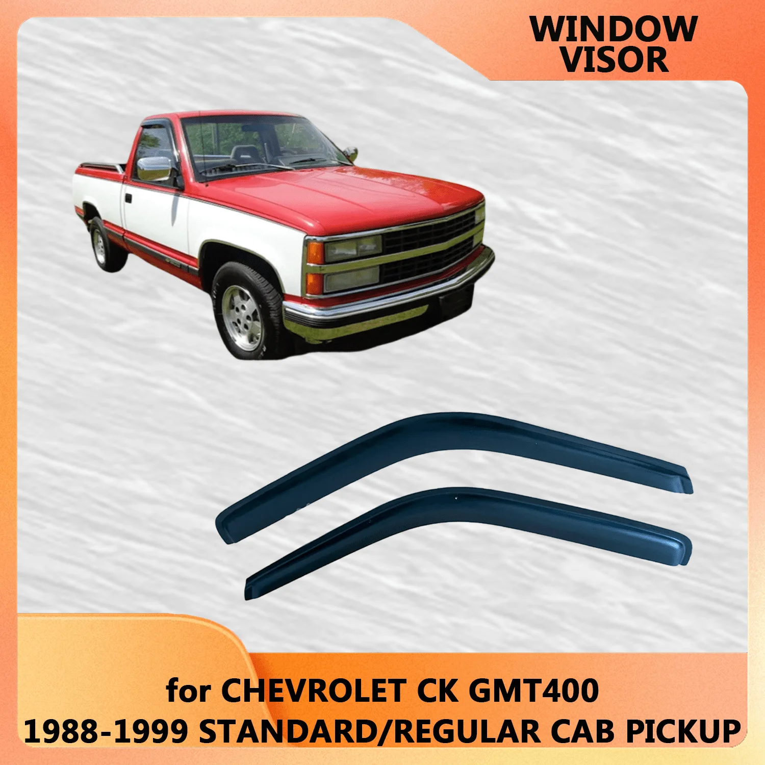 

Оконный козырек для CHEVROLET CK 1988-1999 STANDARD CAB PICKUP, ветровые дефлекторы, защита от дождя, дверной козырек, вентиляционные шторы, вентиляционный козырек