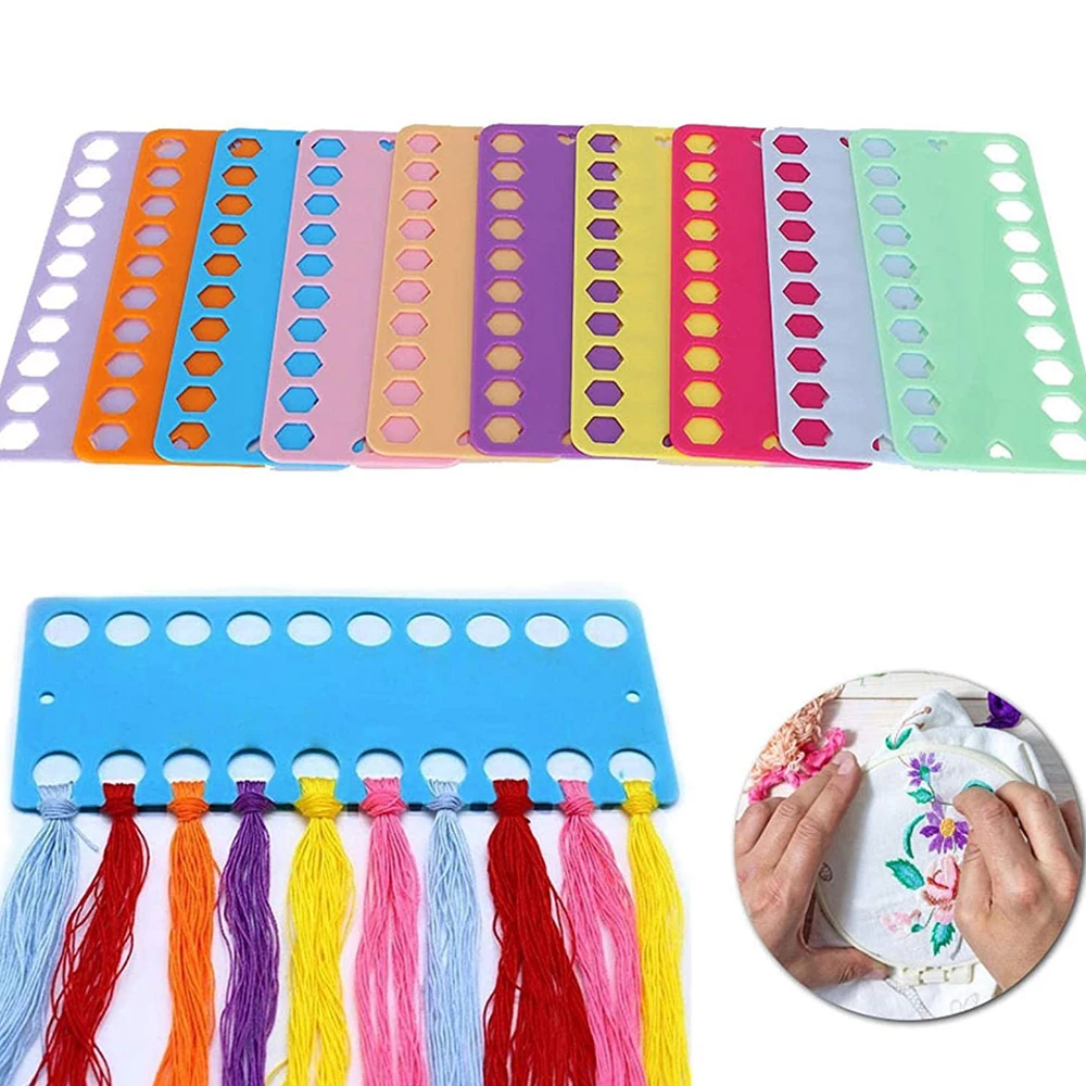 2-5 kolorรณw plastikowe szpulki nici do haftu krzyลผykowego uchwyt na nici narzฤdzie do przechowywania DIY nici do haftu organizator robรณtki karta