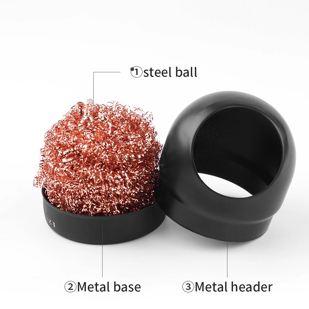 LUXIANZI Mesh Filter Cleaning Ball With Stand Desoldering Soldering Solder Iron Tip Welding Tin Remove Metal Wire Dross Cleaner