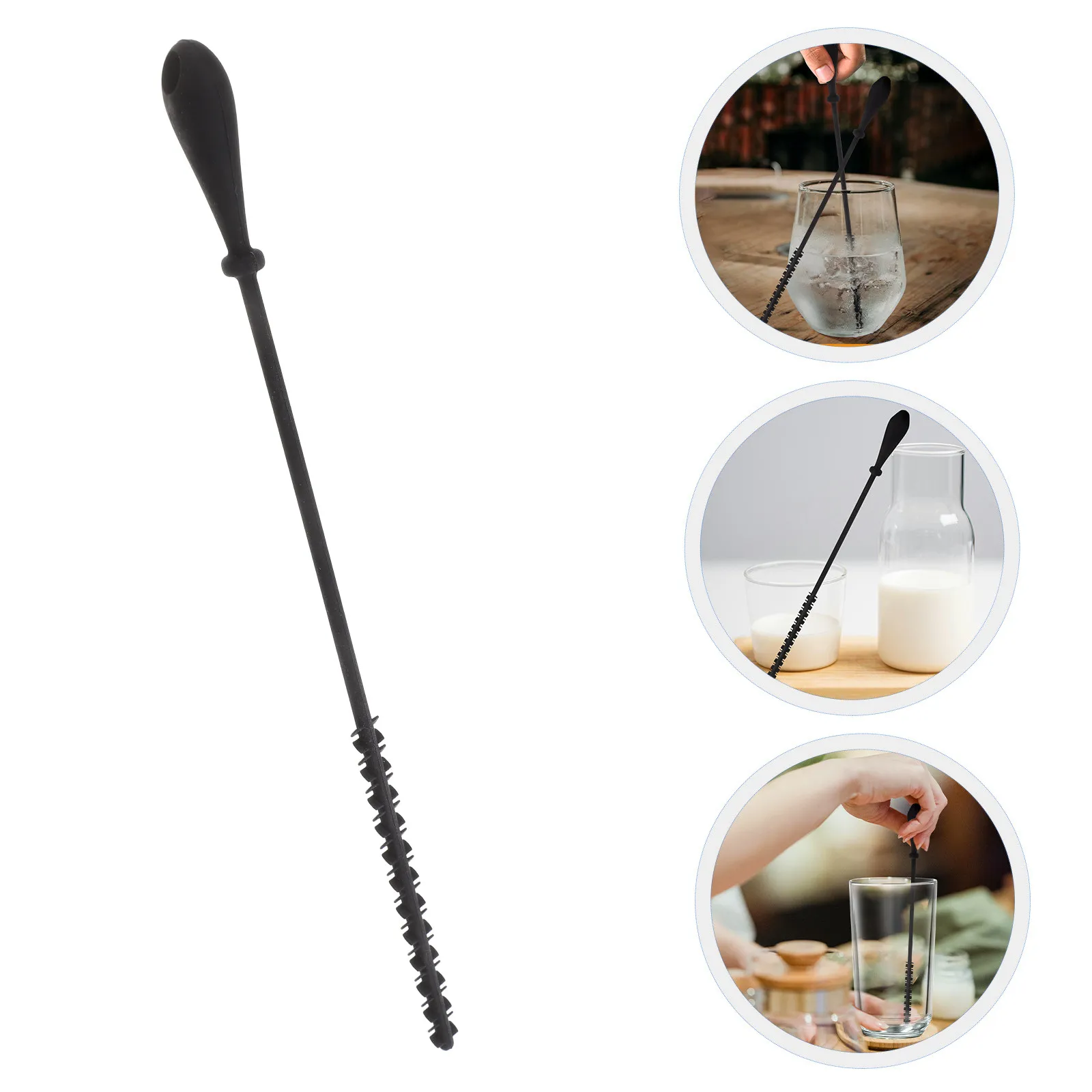 

Silicone Bottle Cleaning Brush Reusable Soft Tip Straw Cleaner Brush for Long Straws Cups Bottles Kitchen Cleaning Tool