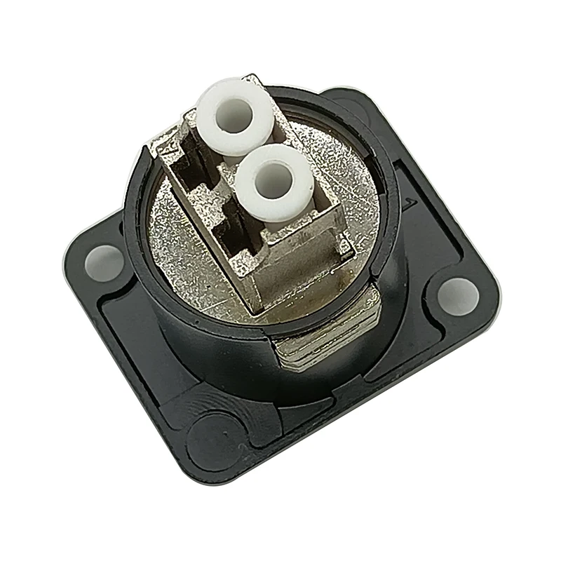 Black Shell Fiber Optic Singlemode LC Panel Mount Adapter