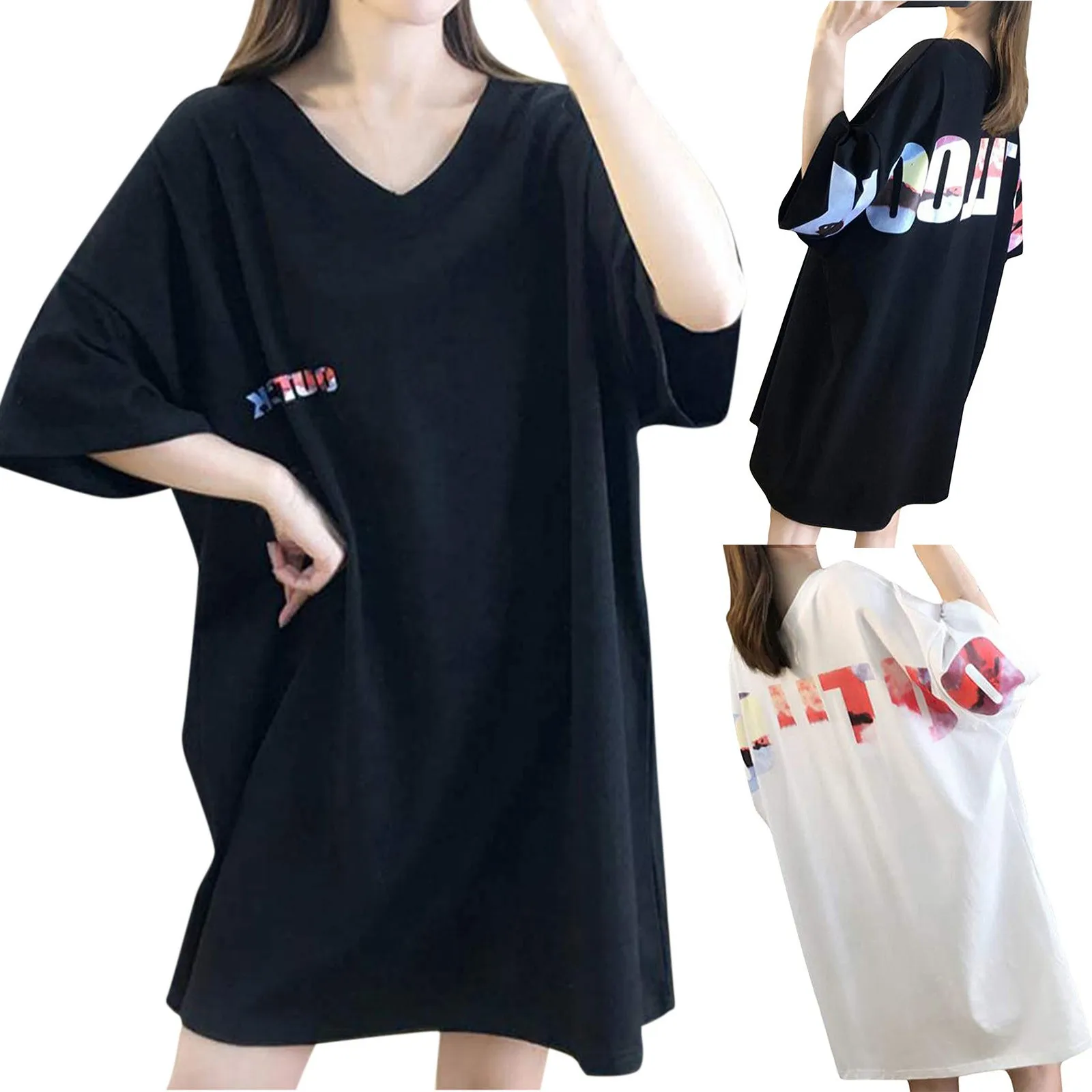 Plus Size Summer Loose Women's Blouse Casual Short Sleeves T Shirt korean streetwear y2k Pullovers Women’s Crewneck Tee blusas