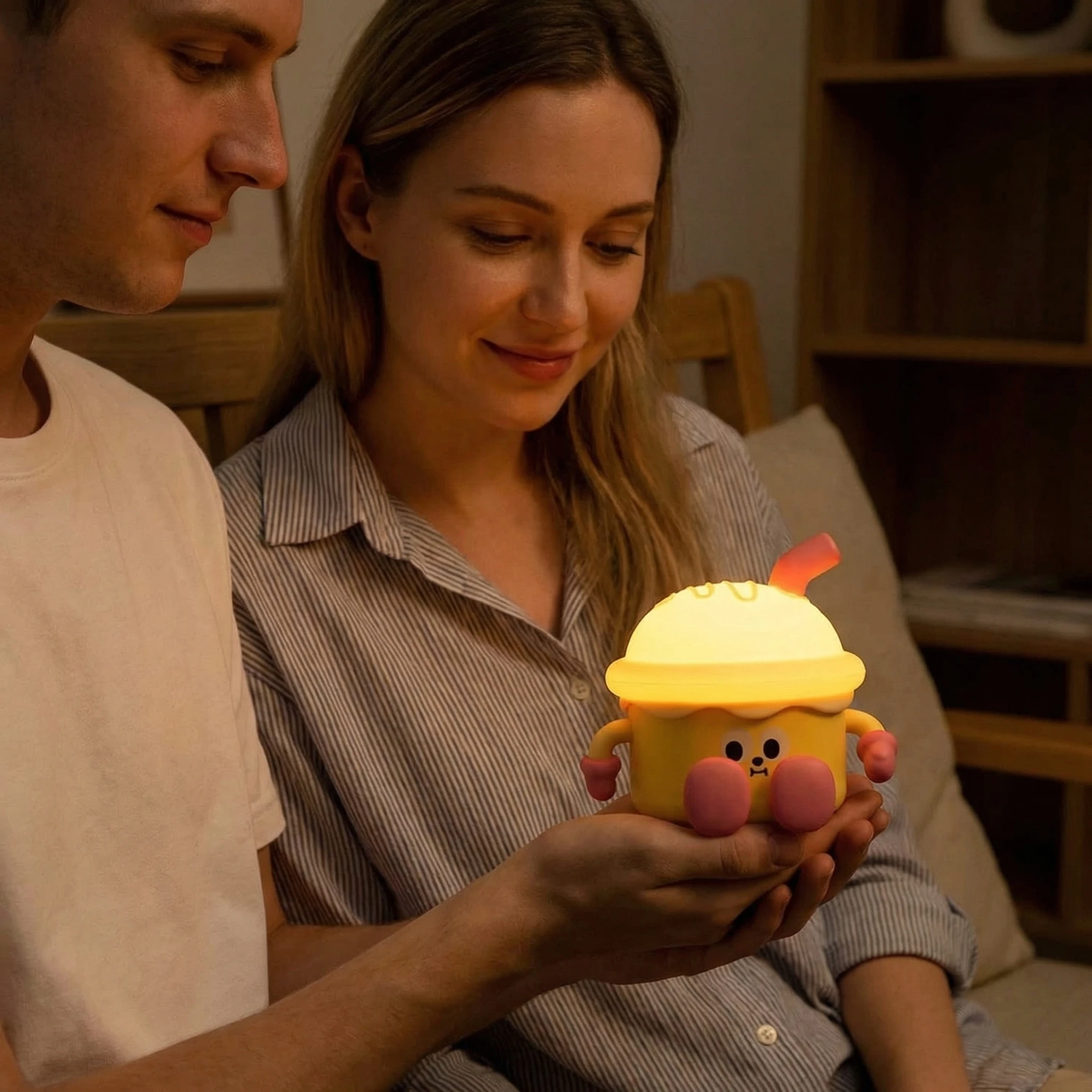 

Милый ночник-мороженое для детской спальни, мягкий силиконовый ночник для детской комнаты с теплым диммируемым светом, перезаряжаемый светодиодный ночник для кровати