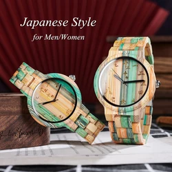 BOBO BIRD Japanese Style Watches for Men and Women Colored Wooden Wrist Watch Support OEM Customized Drop Shipping