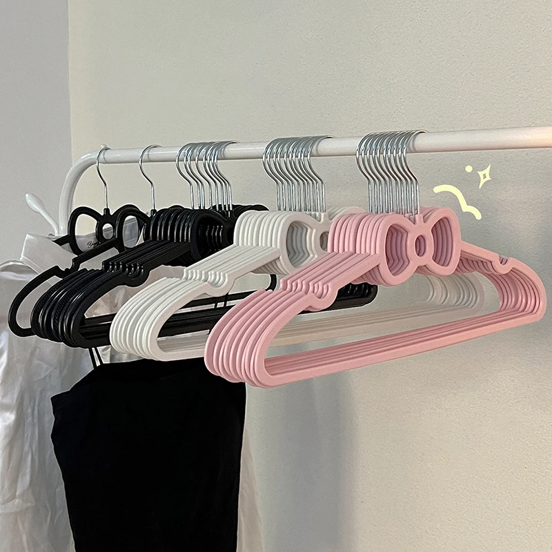 

10Pcs Clothes Hanger Durable Heart-Shaped Multifunctional Hangers For Adult Children Clothing Hanging Supplies